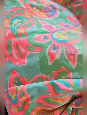 Vintage LILLY PULITZER Neon Make A Splash Shift Cotton Lined  dress Sz 8